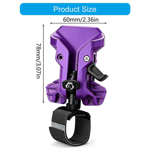 Heavy Duty Drill Holder With Secure Double Buckle Belt Clip For Power Tools Like Hammers And Electric Drills Perfect For Job Sites, purple, 60mm x 78mm size.