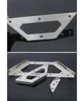 Heavy Duty Stainless Steel Corner Brackets For Furniture Assembly Rust Proof 90 Degree Wood Metal Bracket Kit in silver finish.