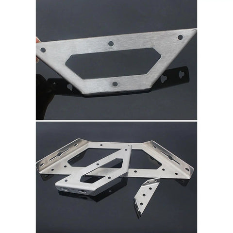 Heavy Duty Stainless Steel Corner Brackets For Furniture Assembly Rust Proof 90 Degree Wood Metal Bracket Kit in silver finish.