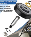 Dryer Drum Roller Kit With Durable Belt And Idler Pulley For Maytag Dryers Beefed Up WP33002535 components shown