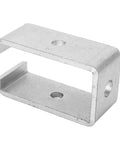 Heavy Duty Trolley Track Hanger Bracket For Sliding Doors And Wardrobes, Stainless Steel Intermediate Support, shown in side view