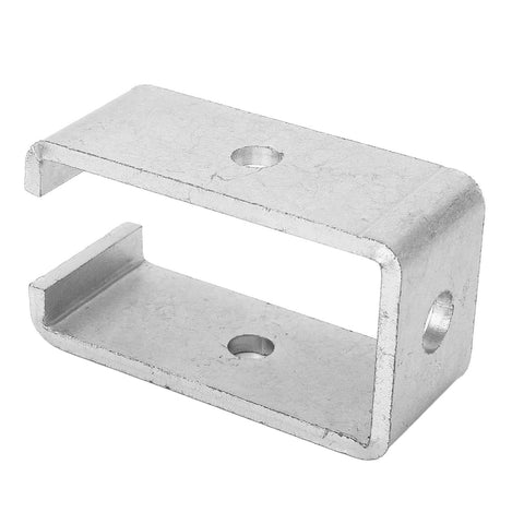Heavy Duty Trolley Track Hanger Bracket For Sliding Doors And Wardrobes, Stainless Steel Intermediate Support, shown in side view