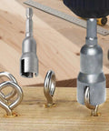No Sweat Wing Nut Driver Drill Bit Socket Tool With Quarter Inch Hex Shank For Power Drills on eye screws in wood.