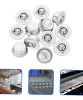 12 Pieces Mounted Bearing Casters Stainless Steel Transfer Bearings For All Directional Use Lightweight, Durable Design with Covers
