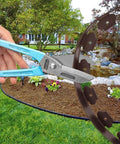 Brown 20 Feet Landscape Edging Kit No Digging With 18 Spikes Durable PE Garden Border Fence For Lawns Easy Install Edging Detail