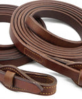 Heavy Oil Leather Split Reins With Quick Change Attachments For Western Riding Five Eighth Inch Wide By Eight Feet Long Brown