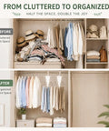 Space Saving Closet Organizer With V Shape Multi Hooks For Hats Belts Scarves And Accessories Durable ABS White 1 Pack