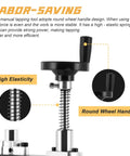 Close-up of manual tapping machine with round wheel handle and spring, showing high elasticity and labor-saving design.