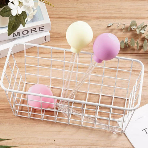 Manual Vacuum Tonsil Stone Remover Kit With Safe PVC Glass Tube for Adults in wire basket display