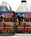 Fast Cure Urethane Concrete Crack Repair Kit For Driveways Garages And Patios Heavy Duty Two Part Mix with 1 gallon containers.