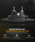 Built Tough Four Piece Engine Motor Mount And Transmission Bracket Kit Fits Chrysler 200 Sebring Dodge Avenger 2.4 Liter Automatic Gearbox Swap Parts close-up view of sturdy motor mount part.