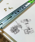 Set of 2 Soft Close Cabinet Hinges Stainless Steel Two Stage Thickened 261 Type Kitchen Hinges for Closets and Cabinets Rust Resistant