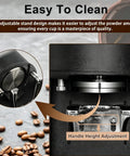 Top Shelf 58mm Electric Coffee Tamper With Knockout Durability And Quick Pressure Adjustment For No Sweat Espresso Extraction That Pops Out Professional Shots Straight To Your Home Setup featuring adjustable stand for easy cleaning.