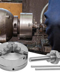 Three Jaw Self Centering Mini Lathe Chuck For Woodworking And CNC Projects Heavy Duty Wood Lathe Chuck With Hardened Build Super Stable Grip Versatile For Drills And Milling Easy Setup And Precise Turning, three-jaw chuck on lathe