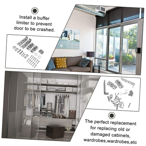 Stainless Steel Sliding Door Roller With Nylon Wheels For Patio Doors Built To Last Heavy Duty Quiet Glide Smooth Track With Enlarged Diameter Pulley Durable Hardware Kit installation on glass sliding doors and closet.