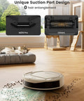 Pet Hair Slaying Slim Robotic Vacuum With Strong Suction Up To 4000Pa cleaning floor near cat with no hair entanglement