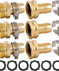 Get Your Garden Hose Back To Brimming With This Cool Repair Connector Kit For 3/4 Or 5/8 Hoses, Featuring Heavy Duty Clamps That Actually Seals Bad Leaks And Makes Quick Work Of Any Broken Line Without Needing Fancy Tools Or Spending A Fortune On New. brass garden hose repair connectors, 3/4 and 5/8 inch, with clamps and seals