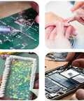 Straight Up Solid Soldering Fume Extractor With 90W Brushless Motor And Three Stage Filtration delivering strong airflow for electronics repair.