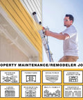 Pro Grade Cart Mount Electric Paint Sprayer Featuring Smooth Atomization and Flow Control, painting a wall from a ladder.