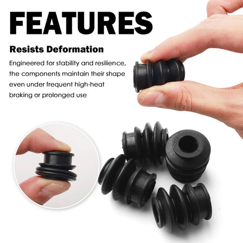 Built Tough Heavy Duty Brake Caliper Slide Pin Bushing Kit Fits Honda Chevrolet Pontiac with tight sealing rubber boots