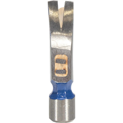 Top view of 9 Inch Pro Grade Rip Hammer With White Hickory Handle And Polished Head For A Smooth Face, Triple Zone Heat Treated For Precise Power