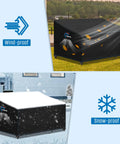 Heavy Duty 500D Oxford Waterproof Patio Loveseat Cover For 2 Seat Sofa 51W 27D 35H protecting from wind and snow outdoors