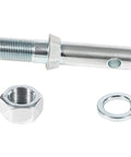 Cat 1 Draw Pin For 3 Point Hitch Tractors, Five And A Half Inch, Three Pack, shown with hex nut and lock washer