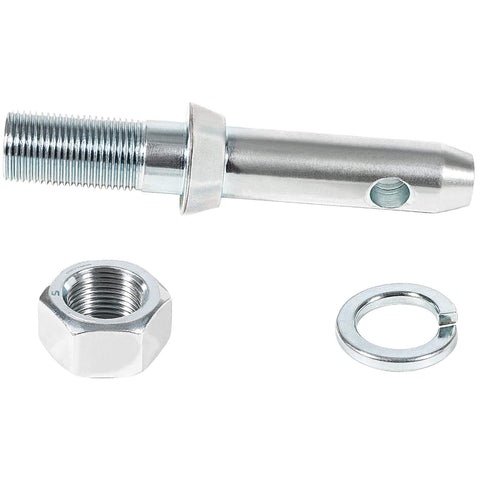 Cat 1 Draw Pin For 3 Point Hitch Tractors, Five And A Half Inch, Three Pack, shown with hex nut and lock washer