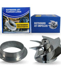7 3/8 Inch V6 Big Series Outboard Jet Impeller Kit With 1738 Four Blade Stainless Impeller And 1431 Flanged Wear Ring Liner