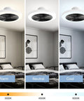 Dope Smart Ceiling Fan With Lights in warm, neutral, and cool settings, Modern Ceiling Fan with Alexa and Google Assistant control in bedroom
