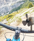 Wind Power Mini Turbine USB Charger For Outdoor Adventures 5W Portable Wind Generator For Bikes Cars And Power Banks Charges Smartphones And Tablets On The Go attached to bike handlebars