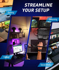 Gaming, streaming, editing, and social media setup with Macro Keypad For Streaming Deck With 18 Pro Grade Programmable Keys Visual LCD Pad