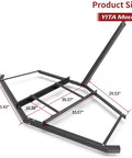 72 Inch Wide Driveway Drag Grader Harrow With Adjustable Bars For ATVs And UTVs, dimensions diagram, heavy duty steel frame.