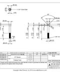Pack Of Three 3/8 16 By 3 Inch Unc Socket Head Cap Screws Forged From Pure Grade 2 Titanium detailed engineering drawing