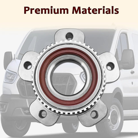 Rugged Rear Wheel Bearing Hub Assembly Replacement for Ford Transit 2015 to 2025 with Transit van background