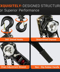 Manual Lever Chain Hoist One And A Half Ton 3300 Pounds Ten Foot Lift G80 Galvanized Carbon Steel Come Along showing swivel hooks