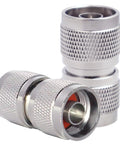 2-Pack N-Type Male To Male RF Connectors For Coax Cables, 50 Ohm Straight Adapters With PTFE Insulation, VSWR Up To 1.2 At 6 GHz