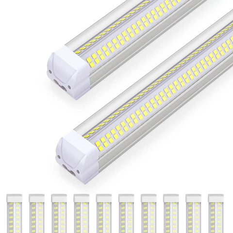 Ultra Bright 8 Ft LED Shop Light 120W Daylight 6000K To 6500K Boss Level Efficiency SMD 2835 Linkable Non Dimmable Fixture