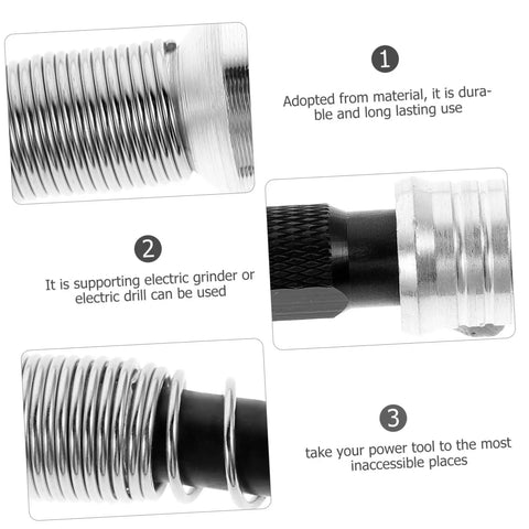 Heavy Duty Flexible Shaft Extension For Electric Grinders And Rotary Polishers Quick Change Power Tool Shank Adapter detail with durable material.