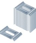 Stack of 30 pack hold down clamps for basket wire mesh cable tray fasteners for ground or stand off brackets blue bright