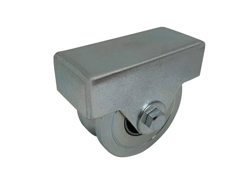 4 Inch Wheel For Sliding Gates With V Groove Tracks, Stainless Steel Welded Bracket, 3000 Lb Capacity, Universal Fit Caster Assembly