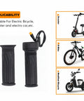 Full Twist Ebike Throttle Grip 3 Pin Waterproof Joint Right Hand 12V To 72V Compatible For Electric Bike Scooter
