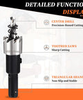15mm Hole Saw Cutter Kit with 4241 High Speed Steel Blade, center drill bit, and spring for thin metal and plastic