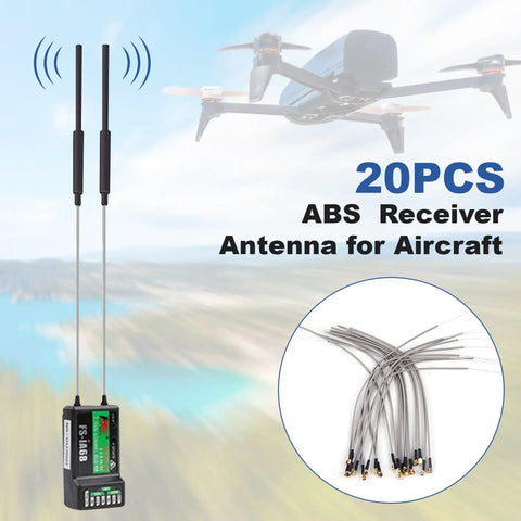 20 Pack 2.4G Receiver Antennas With IPEX Interface 15cm Replacement For RC Drones And Aircraft Compatible With FrSky Futaba Spektrum