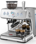 Built Tough 20 Bar Espresso Machine With Burr Grinder And Steam Milk Wand 58 Mm Commercial Stainless Steel Coffee Maker precision brewing espresso