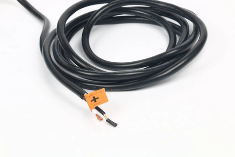 Waterproof power cable of 12V DC Submersible Deep Well Water Pump With 3.2 GPM Flow, 4 Inch Intake, 10A Draw, Stainless Steel Shell