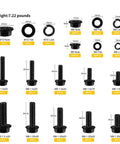 272 Piece Metric Flange Hex Bolt And Nut Set In M6 M8 M10 Alloy Steel, Dope Fastener Kit For DIYers And Pros, Assorted Nuts And Bolts For Automotive, Machinery, And Home Projects, Durable Heavy Duty Hardware. M6 M8 M10 bolts, nuts, washers