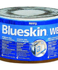 Blueskin Weather Barrier 4 Inch By 50 Foot Exterior Sheathing Roll BH200WB4559 shown in blue packaging with specifications
