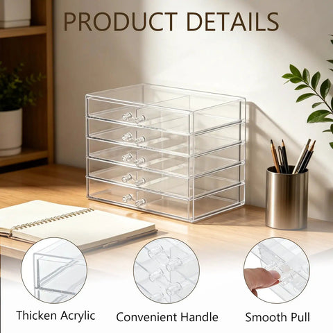 Stackable Drink Packet Organizer With 10 Clear Acrylic Drawers For Water Flavor Mixes Tea Bags And Water Packets