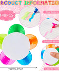 Petals Highlighters Set 140 Pieces In Five Assorted Fluorescent Colors, flower-shaped pens shown with smooth writing